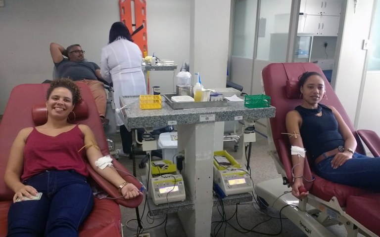ses hemocentro Estudantes da Uninassau realizam campanha de doacao de sangue 2.jpg