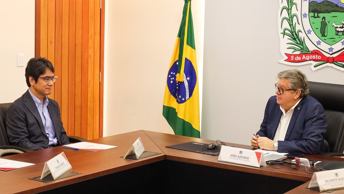 João Azevêdo recebe presidente da Mitsui no Brasil e diretoria da PBGás e discute investimentos na expansão da rede de gás